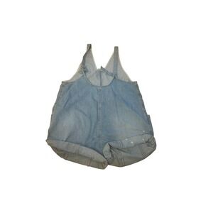 We The Free Free People Light Wash Denim Shortalls Overalls XL Blue